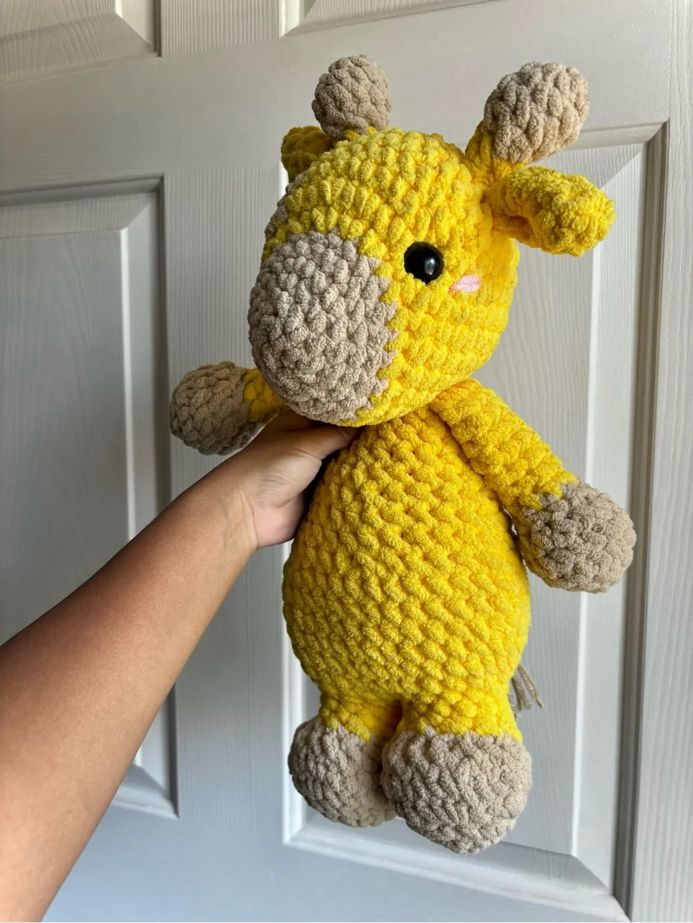 Handmade Yellow & Brown Crochet Giraffe Plush